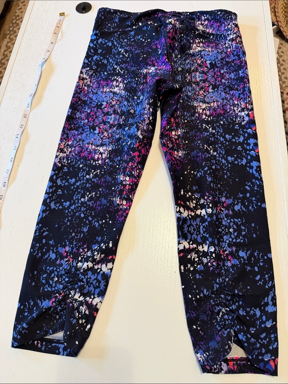 Calvin Klein Women's Performance Quick Dry Small Multi colored print Leggings - Picture 6 of 7